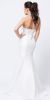 Bejeweled Halter Necklace Fit-n-Flare Long Prom Dress back in Off White